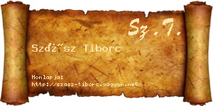 Szász Tiborc névjegykártya